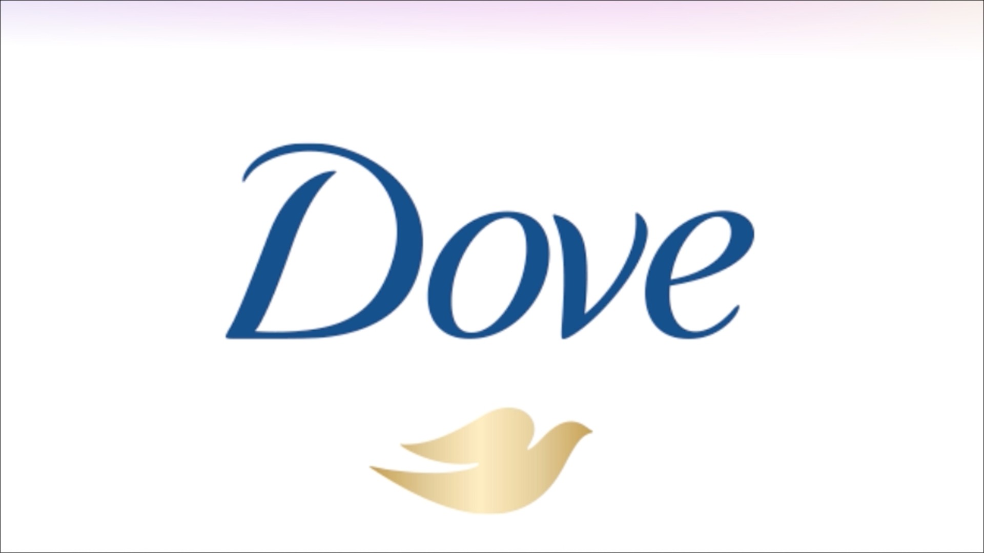The Dove logo features an elegant cursive font in deep blue, spelling out "Dove". Below, a gentle, stylised dove icon in soft gold gracefully complements the text, set against a clean, white background that radiates simplicity and calmness.