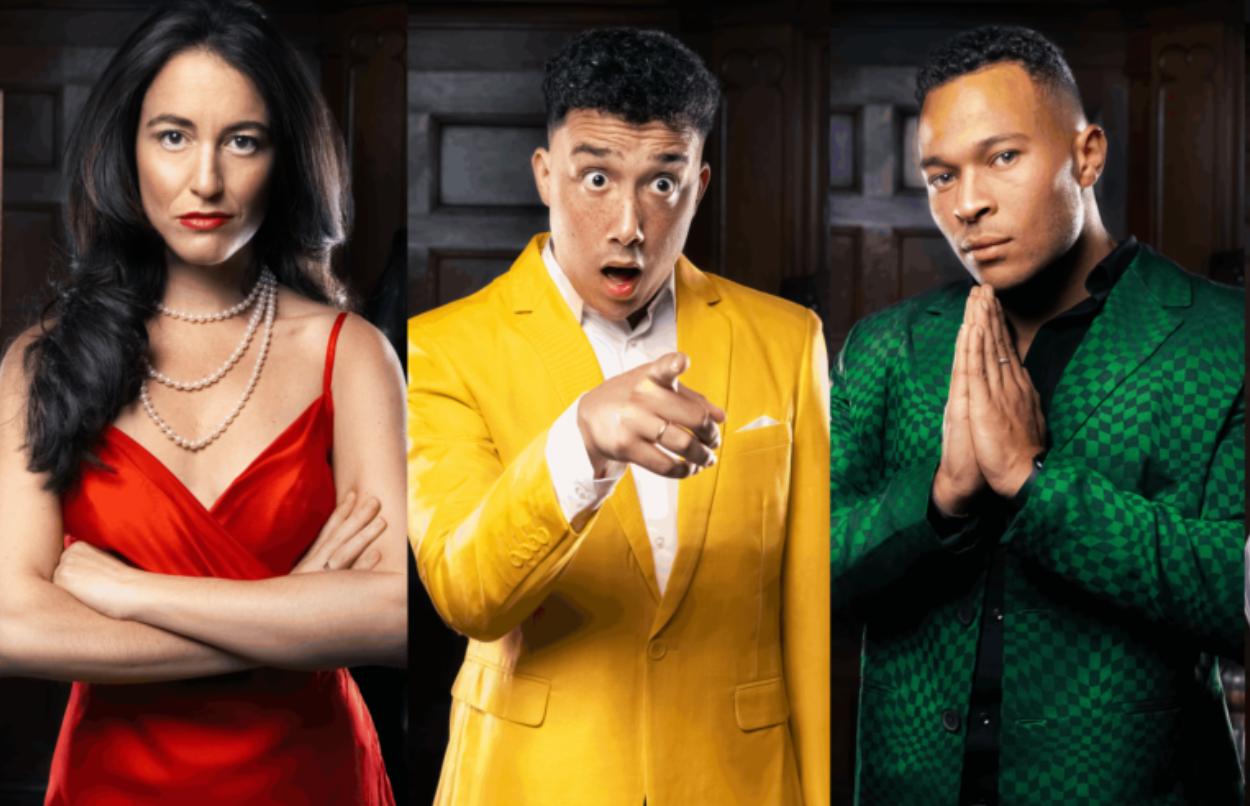 People in different coloured formal attire