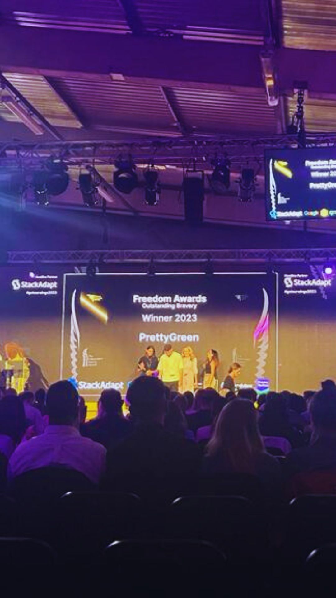 Photo of the awards stage