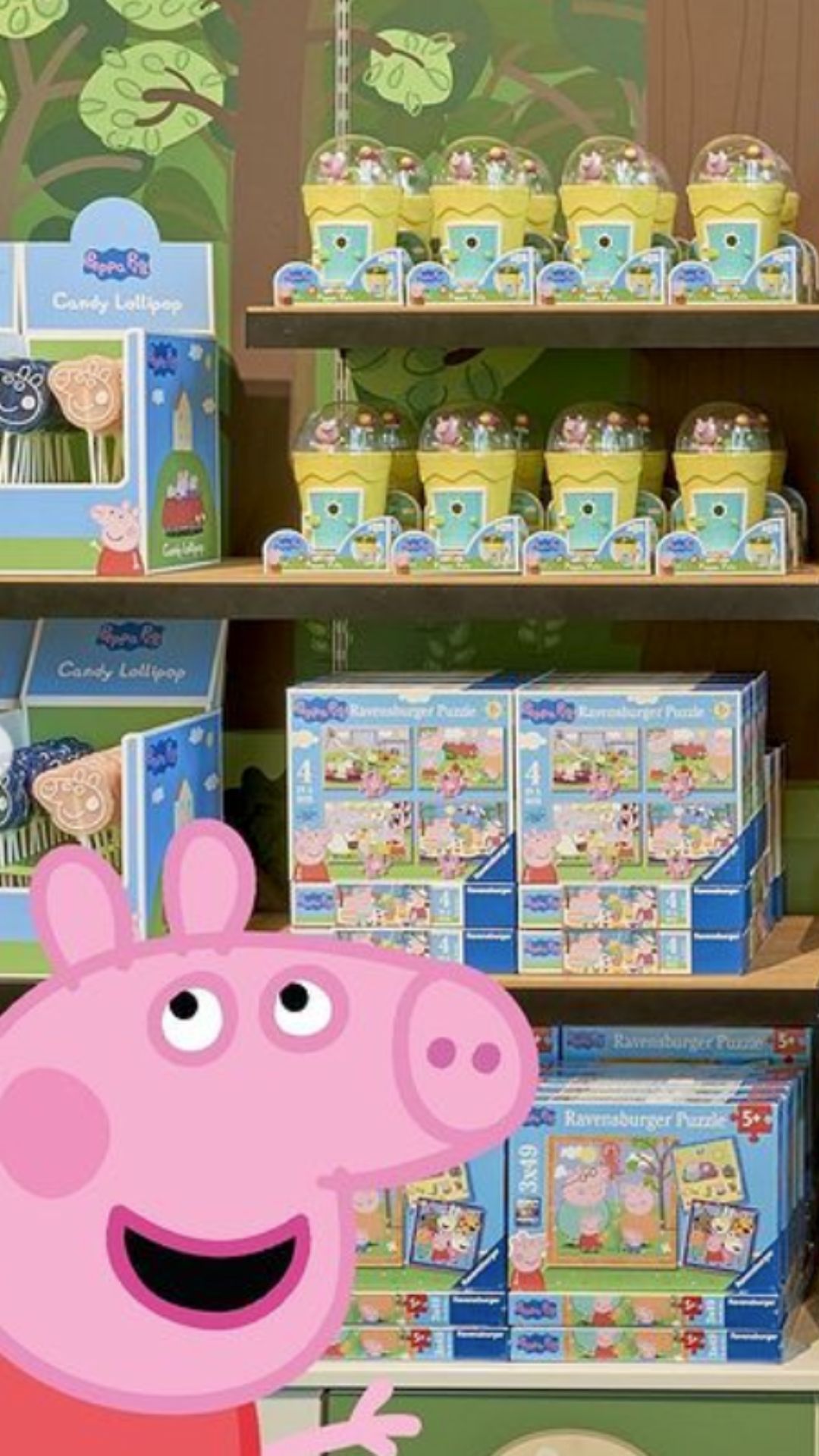 Peppa Pig items on display in the Natural History Musem gift shop