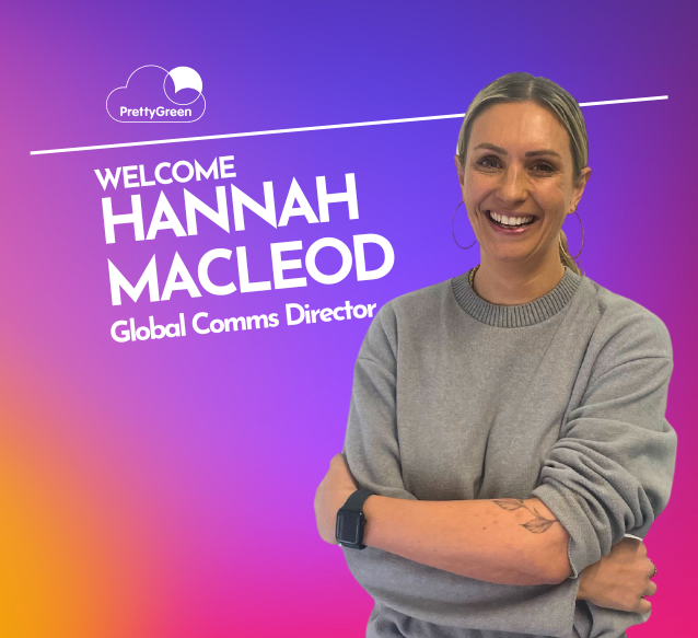 A woman, identified as Hannah Macleod, stands smiling with her arms crossed in front of a colorful gradient background. Text on the image reads: