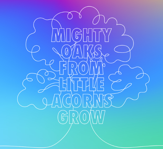 Illustration of a tree outline with the text